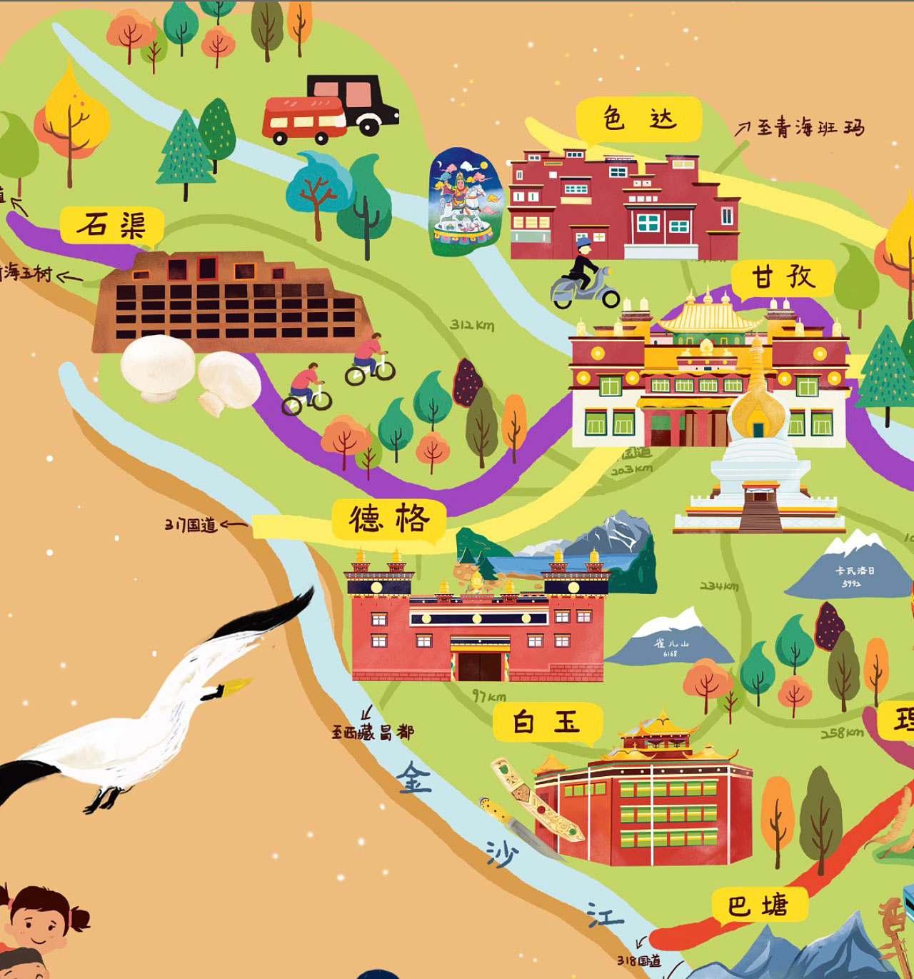 蔚县手绘地图景区的文化宝库